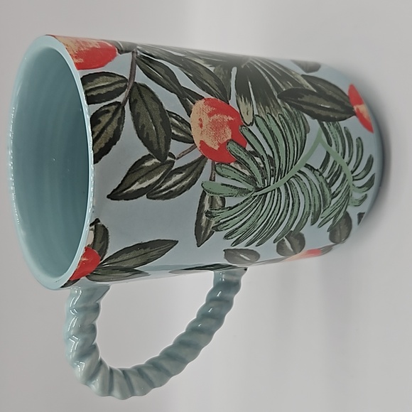 Pluma mug iris blue motif w/bird NIB - Picture 3 of 6